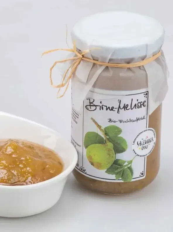 Bio Birnen Zitronenmelissen Fruchtaufstrich