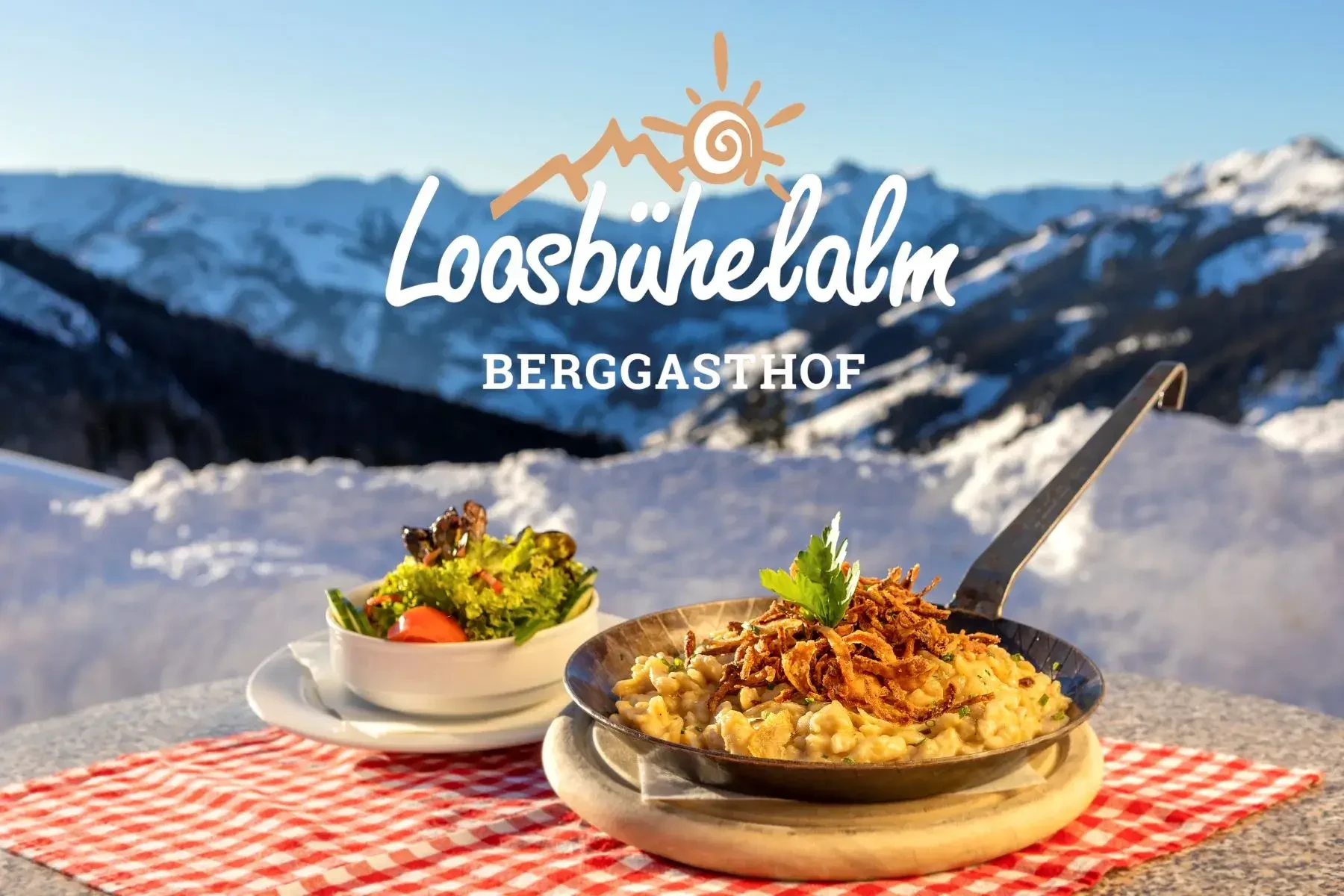 Loosbühelalm 7 Kasnocken mit Logo © Loosbühelalm Heigl