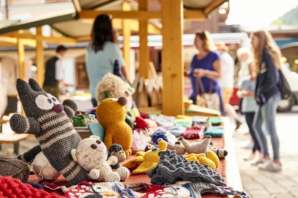 Stofftiere Marktstand